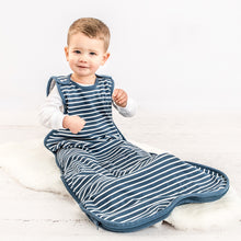 Load image into Gallery viewer, Woolino 4 Season Sleep Bag (Navy Stripes)