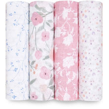 Load image into Gallery viewer, Aden + Anais Cotton Muslin Swaddle 4-Pack