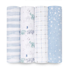 Load image into Gallery viewer, Aden + Anais Cotton Muslin Swaddle 4-Pack