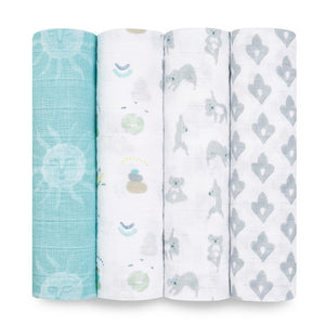 Aden + Anais Cotton Muslin Swaddle 4 Pack