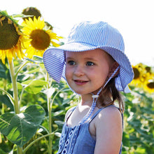 Load image into Gallery viewer, Jan & Jul Cotton Floppy Sun Hat (Blue Stripes)
