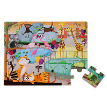 Load image into Gallery viewer, Janod Puzzle Day At the Zoo Tactile
