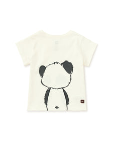 Tea Collection Panda Graphic Baby Tee - Chalk