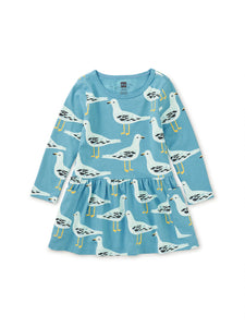 Tea Collection Long Sleeve Pocket Baby Dress - Seagulls