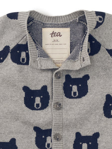 Tea Collection Iconic Baby Cardigan - Baby Bears