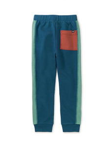 Tea Collection Colorblock Joggers - Bedford Blue