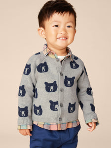 Tea Collection Iconic Baby Cardigan - Baby Bears