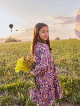 Load image into Gallery viewer, Tea Collection Corduroy Henley Shirtdress - Pomegranate Floral
