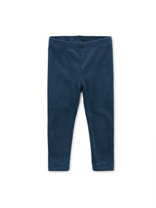 Tea Collection Velour Baby Leggings - Bedford Blue