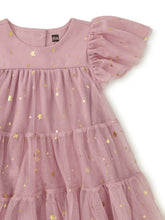 Load image into Gallery viewer, Tea Collection Tiered Tulle Sparkle Baby Dress - Shimmer Sky
