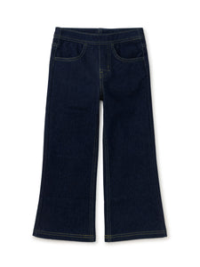 Tea Collection Denim Flare Pants - Dark Wash