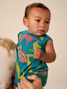 Tea Collection Sleeveless Baby Romper - Brazilian Animals