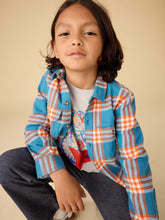 Load image into Gallery viewer, Tea Collection Flannel Button Up Shirt - Blue Plaid
