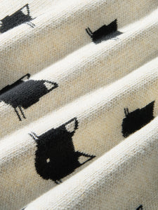 Tea Collection Long Iconic Cardigan - Turkish Cats