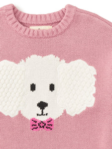 Tea Collection Fluffy Puppy Baby Sweater - Hydrangea