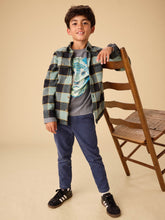 Load image into Gallery viewer, Tea Collection Flannel Button Up Shirt - Forest Plaid
