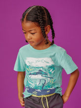 Load image into Gallery viewer, Tea Collection Shark Scene Graphic Tee- Cascade
