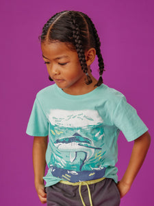 Tea Collection Shark Scene Graphic Tee - Cascade