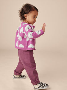 Tea Collection Side Pocket Rib Baby Pants - Cassis