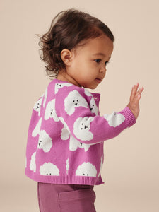 Tea Collection Iconic Baby Cardigan - Poodle Party
