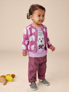 Tea Collection Side Pocket Rib Baby Pants - Cassis