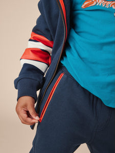 Tea Collection Feeling Zippy Joggers - Whale Blue