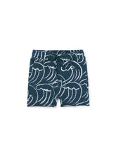 Load image into Gallery viewer, Tea Collection Printed Baby Gym Shorts - Kanagawa Waves
