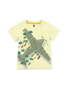 Tea Collection Airplane Graphic Baby Tee - Hay