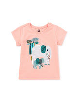 Load image into Gallery viewer, Tea Collection Elephant Herd Graphic Baby Tee - Peach
