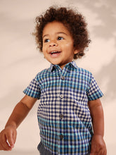Load image into Gallery viewer, Tea Collection Button-Up Woven Baby Shirt - Nairobi Plaid
