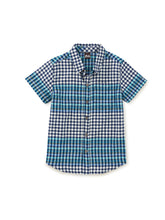 Load image into Gallery viewer, Tea Collection Button-Up Woven Shirt - Nairobi Plaid

