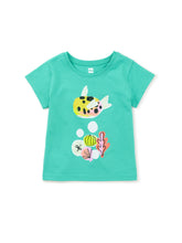 Load image into Gallery viewer, Tea Collection Puffer Fish Graphic Baby Tee - Light Laguna
