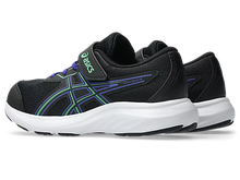 Load image into Gallery viewer, NEW! Asics Contend 9 PS (Velcro) - Black/Vital Green
