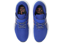 Load image into Gallery viewer, NEW! Asics Pre Excite 11 PS (Velcro) - Prussian Blue/Orange Glow
