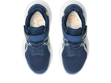 Load image into Gallery viewer, NEW! Asics Contend 10 PS (Velcro) - Independence Blue/Orange Glow
