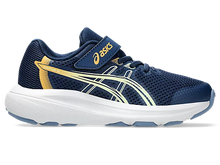 Load image into Gallery viewer, NEW! Asics Contend 10 PS (Velcro) - Independence Blue/Orange Glow
