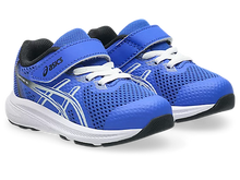 Load image into Gallery viewer, NEW! Asics Contend 10 TS (Velcro) - Neon Blue/White
