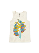 Load image into Gallery viewer, Tea Collection Perched Peacocks Tank Top - Chalk
