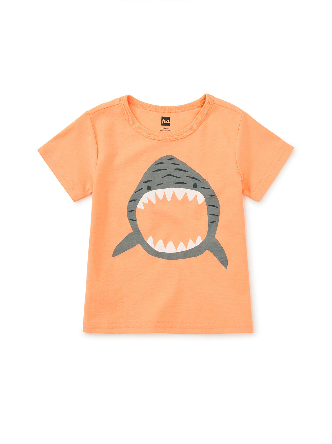 Tea Collection Baby Shark Graphic Baby Tee - Cantaloupe