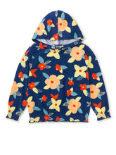 Load image into Gallery viewer, Tea Collection Smocked Hoodie - Turkish Coastal Floral
