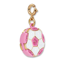 Load image into Gallery viewer, Charm It - Gold Glitter Soccer Ball Charm
