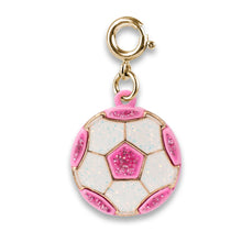 Load image into Gallery viewer, Charm It - Gold Glitter Soccer Ball Charm
