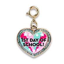 Load image into Gallery viewer, Charm It - Gold Glitter First Day of School Charm
