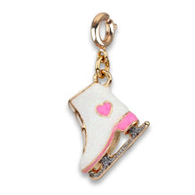 Load image into Gallery viewer, Charm It - Gold Glitter Ice Skate Charm
