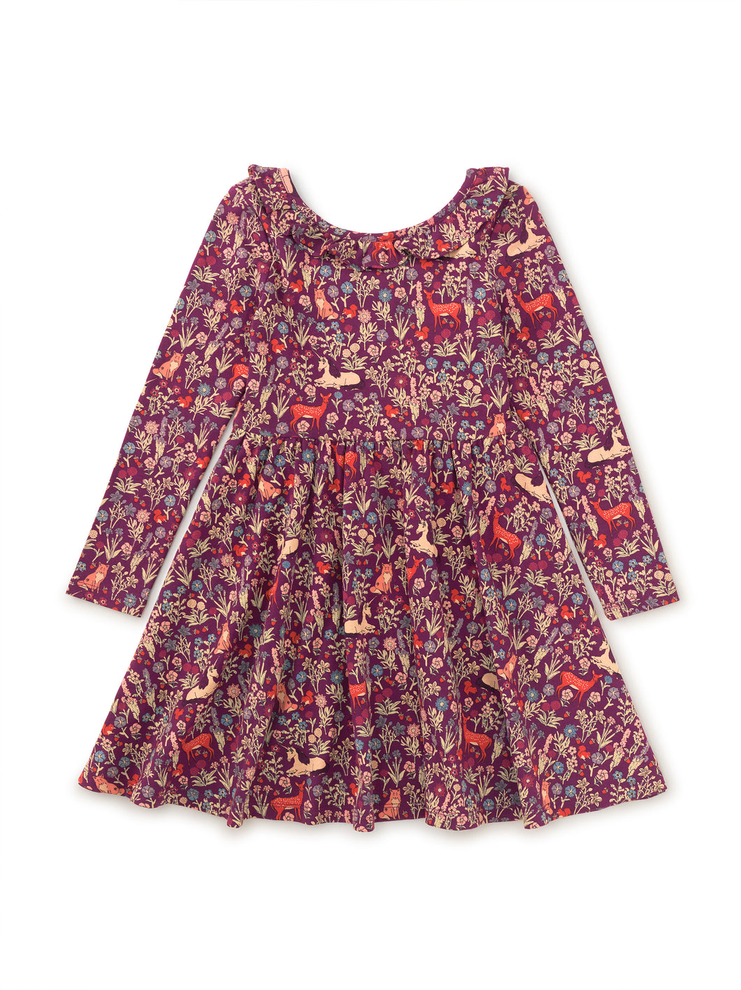 Tea Collection Ruffle Collar Ballet Dress - Scottish Woodland