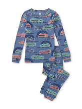 Load image into Gallery viewer, Tea Collection Goodnight Pajama Set - Japanese Trains
