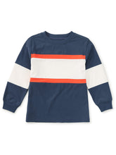 Load image into Gallery viewer, Tea Collection Colorblock Rugby Top - Naval Blue
