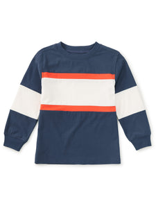 Tea Collection Colorblock Rugby Top - Naval Blue