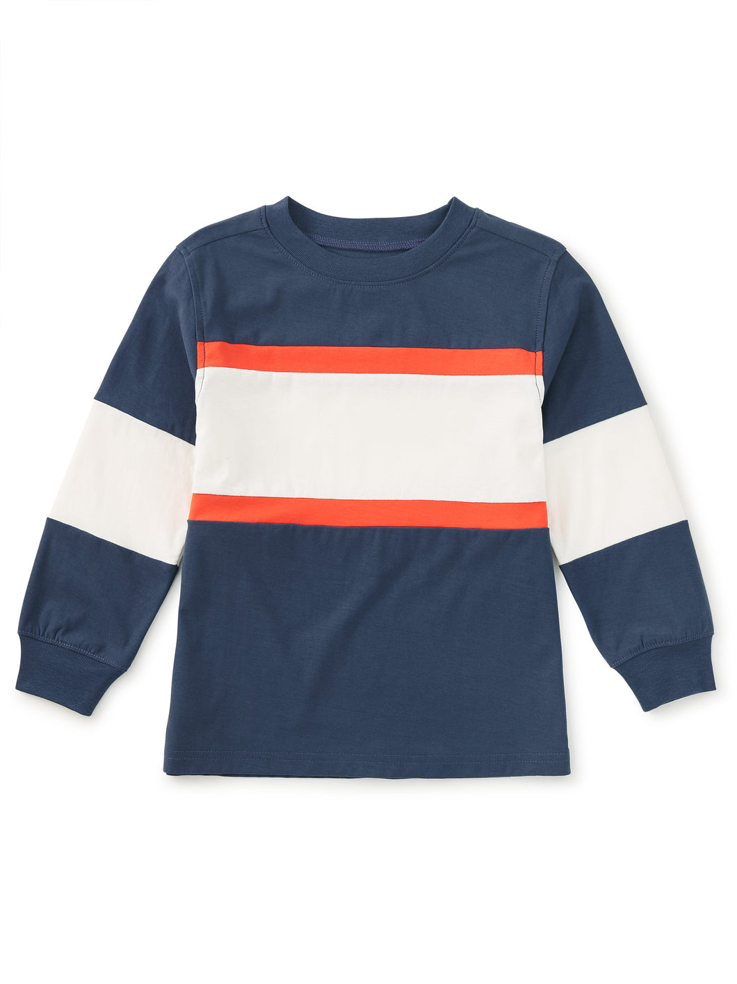 Tea Collection Colorblock Rugby Top - Naval Blue