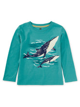 Load image into Gallery viewer, Tea Collection Long Sleeve Graphic Tee - Minke Whales
